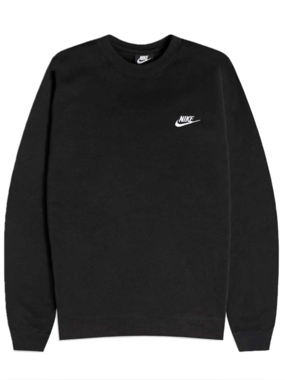 Nike Sportswear Club Fleece Loose Crewneck Sweatshirt Black XS